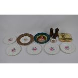 A mixed lot of ceramics including, Coalport Country Roses, Denby stoneware cruet set, various