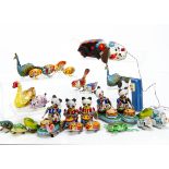 Tinplate Animal Toys, 20+ clockwork, friction drive, battery-operated toys, including Chinese,