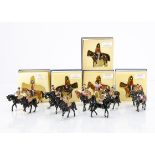 Ducal boxed mounted figures comprising Officer the Welsh Guards (2), Duke of Edinburgh Colonel
