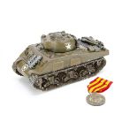 King & Country 'Sands of Iwo Jima' IWJ11 Sherman Tank, in original packing, VG in F box,