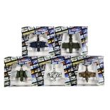 Franklin Mint Armour Collection WWII German and French Airforce Aircraft, five boxed 1:48 scale