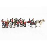 Lot of repainted lead Bandsmen by various makers including Britains and Charbens, Hill, Crescent,