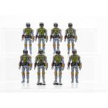 Vintage Star Wars Boba Fett Action Figures, eight examples, all made in Taiwan, two with weapons,