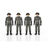 Vintage Star Wars Death Squad Commander Action Figures, four examples, one disco boot variant with