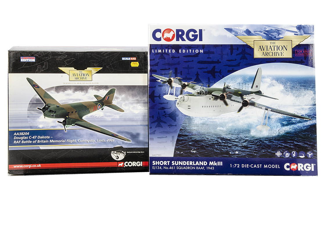 Corgi Aviation Archive WWII Aircraft, two boxed examples1:72 scale, AA27501 Short Sunderland MKIII