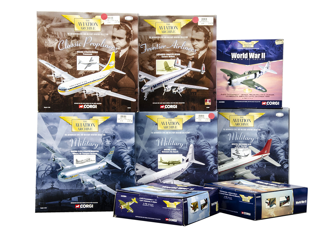Corgi Aviation Archive WWII and Later Aircraft, a boxed group 1:72 scale P-47D Thunderbolts