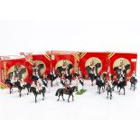 Britains New Metal mounted Household cavalry figures comprising 8 each of Blues and Lifeguards,