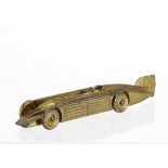 A John Hill & Co (Johillco) Golden Arrow Land Speed Record Car, gold body and wheels, details to