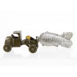 A John Hill & Co (Johillco) Army Mack Truck With Winch & Barrage Balloon, military green body and