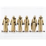 Vintage Star Wars Tusken Raider/Sand People Action Figures, six examples, one with hollow cheek