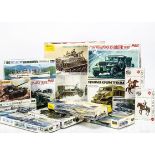 Military Kits, Tamiya 1:35 Quad Tractor, Ford G.P.A Jeep US Amphibian, Heller V.C.A, Esci 1 Ton Half