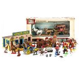 Britains Herald plastic boxed set 7615 Overland Stage, complete but loose in box, box F, with