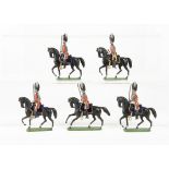 Fine Noris 50mm scale British Napoleonic Cavalry with separately cast accessories, saddles,