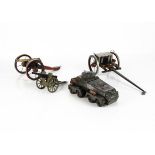 Tipp & Co Tinplate Clockwork Schwerer Panzerspahwagen, 8-wheel heavy armoured car, 'WH-196' reg,