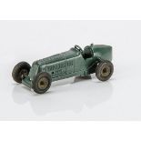 A Scamold No 101 ERA Racing Car, repainted in dark green with brass spun wheels and spring