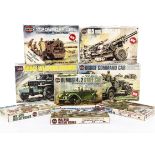 1970s Airfix Military Kits, 1:35 155mm Howitzer, Dodge Command Car, Dodge Weapons Carrier, 1:32 17