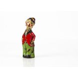 A Fairylite Tinplate Clockwork Charlie Chaplin-Type Figure, detailed tinprinted figure with red