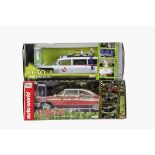 Silver Screen Machines 1:18 Ghostbusters ECTO-1, Christine Evil 1958 Plymouth Fury, in original