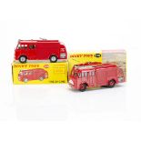 Dinky Toys 259 Fire Engine, red body, 'Fire Brigade' crest, red plastic hubs, 276 Airport Fire
