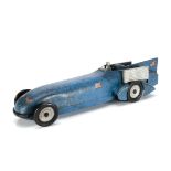 A Kingsbury Malcom Campbell's 1928 Bluebird III Land Speed Record Car, blue tin body, 'Dunlop