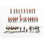 A selection of German-made 48mm figures, comprising Heyde German sailors (14), Haffner marching