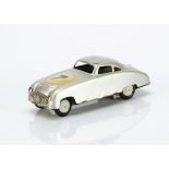 A Marchesini Tinplate Friction Drive Mercedes-Benz Racing Car, silver body, RN7, plated trim,