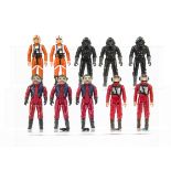 Vintage Star Wars Pilot Action Figures, B-Wing Pilot (2), with weapons, Luke X-Wing Pilot (2), no