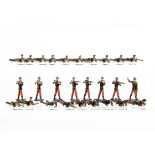 Noris 48mm figures comprising 19th Century French (15), and Bavarian ? Infantry (12), French (6)