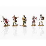 King & Country Crusader series comprising 5 individually boxed foot figures including MK06 with