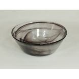 Ulrica Hydman-Vallien (1938-2018) design for Kosta Boda, Mine' a boxed clear glass bowl with