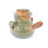 A Vallauris French daubiere glazed pottery cooking pot, impressed 'made in France L'Incomparable'