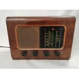 A British vintage PYE radio, dimensions 31.5cm x 44cm x22cm