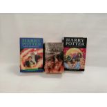 Two first edition Harry Pottery hardback books with dust jackets, Harry Potter and the Deathly