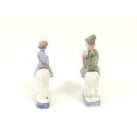 A pair of Rye Pottery figures on horseback, after historical caricatures 'The Skipper' and 'The