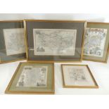 Five coloured map engravings, Five coloured map engravings,
