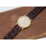 A c1980 Patek Philippe 18ct gold cased manual wind gentleman's evening dress wristwatch, 31mm