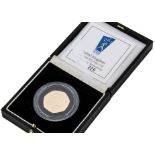 A 1990s Royal Mint Gold Proof Fifty Pence Coin, celebrating 50 years of the NHS, in box with