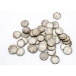 A collection of 1950s Dutch one guilden coins, dating from 1954 to 1957, all EF, approx 9.6 ozt