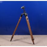 A Stand Instument No 13 Mk III Tripod, marked with military broad arrow, with racheted tilt head,