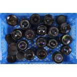 A tray of Wide Angle Lenses, majority 28mm, some 35mm, varios mounts, manufacturers include Sigma,