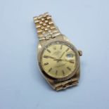 A gentleman's 18ct gold Rolex Datejust wristwatch,with Jubilee strap,