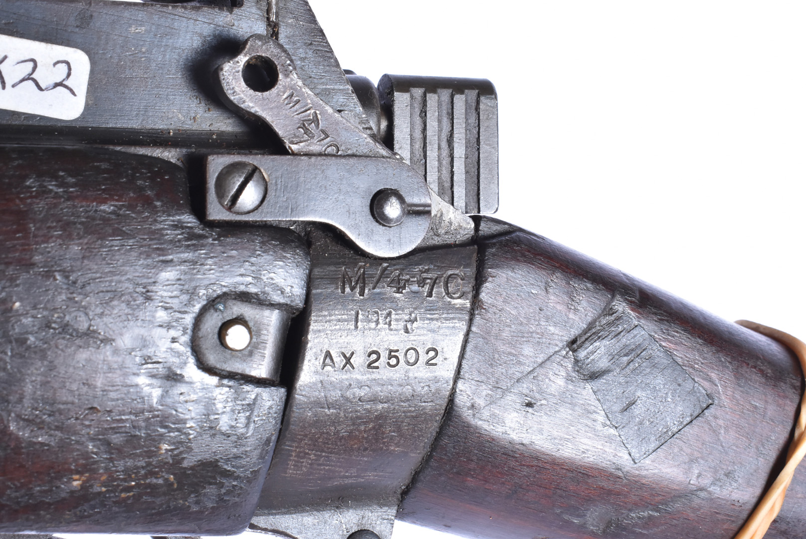 A Deactivated Lee Enfield Bolt Action Rifle Grenade Launcher Conversion, serial AX2502, complete - Image 3 of 5