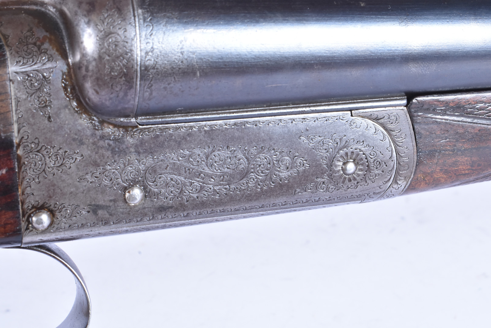 An E West & Son side by side 12 bore shotgun, with maker's name to barrel and side of decorative - Image 2 of 7