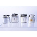 A group of four Ronson lighters, including a Standard Butler Chrome, a Standard chrome, a Princess