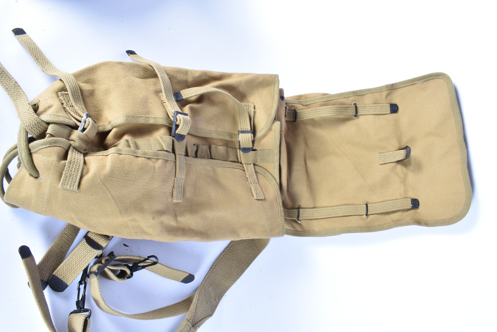 A US Universal Drop bag, stamped Sems Inc 1942, together with a Utility Pouch and a US Musette bag - Image 4 of 12