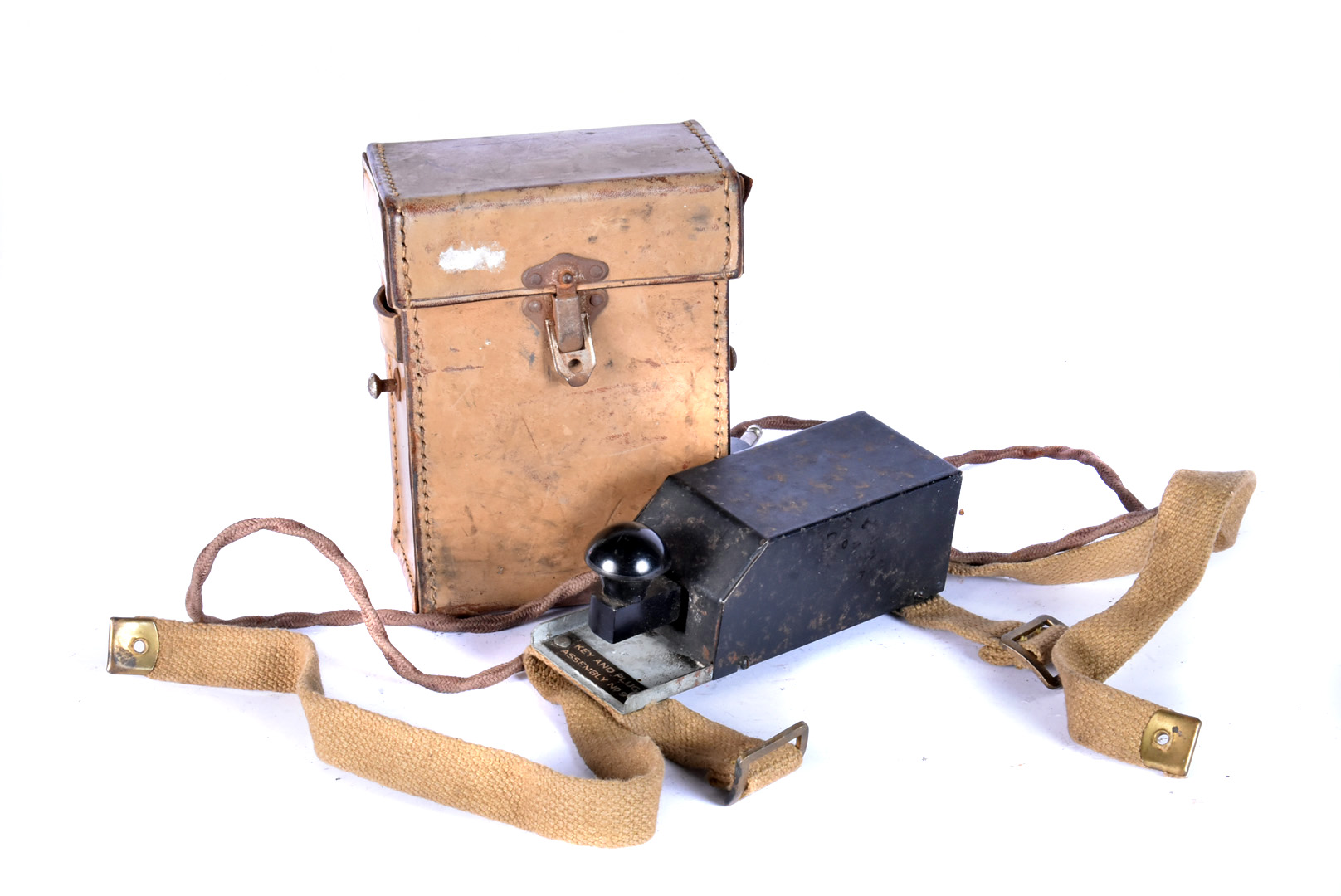 A Key and Plug Assembly No.9, morse code device, mainly used by the Royal Corps of Signals, complete
