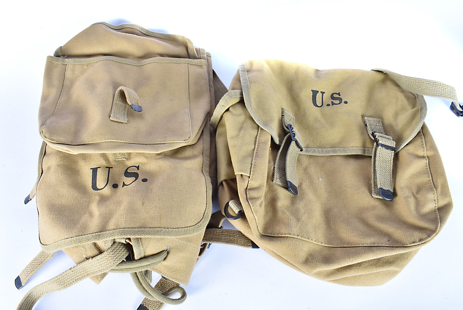 A US Universal Drop bag, stamped Sems Inc 1942, together with a Utility Pouch and a US Musette bag - Image 2 of 12