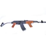 A Deactivated Romanian AKS74 5.45mm Paratrooper assault rifle, with removable magazine, serial 8850,