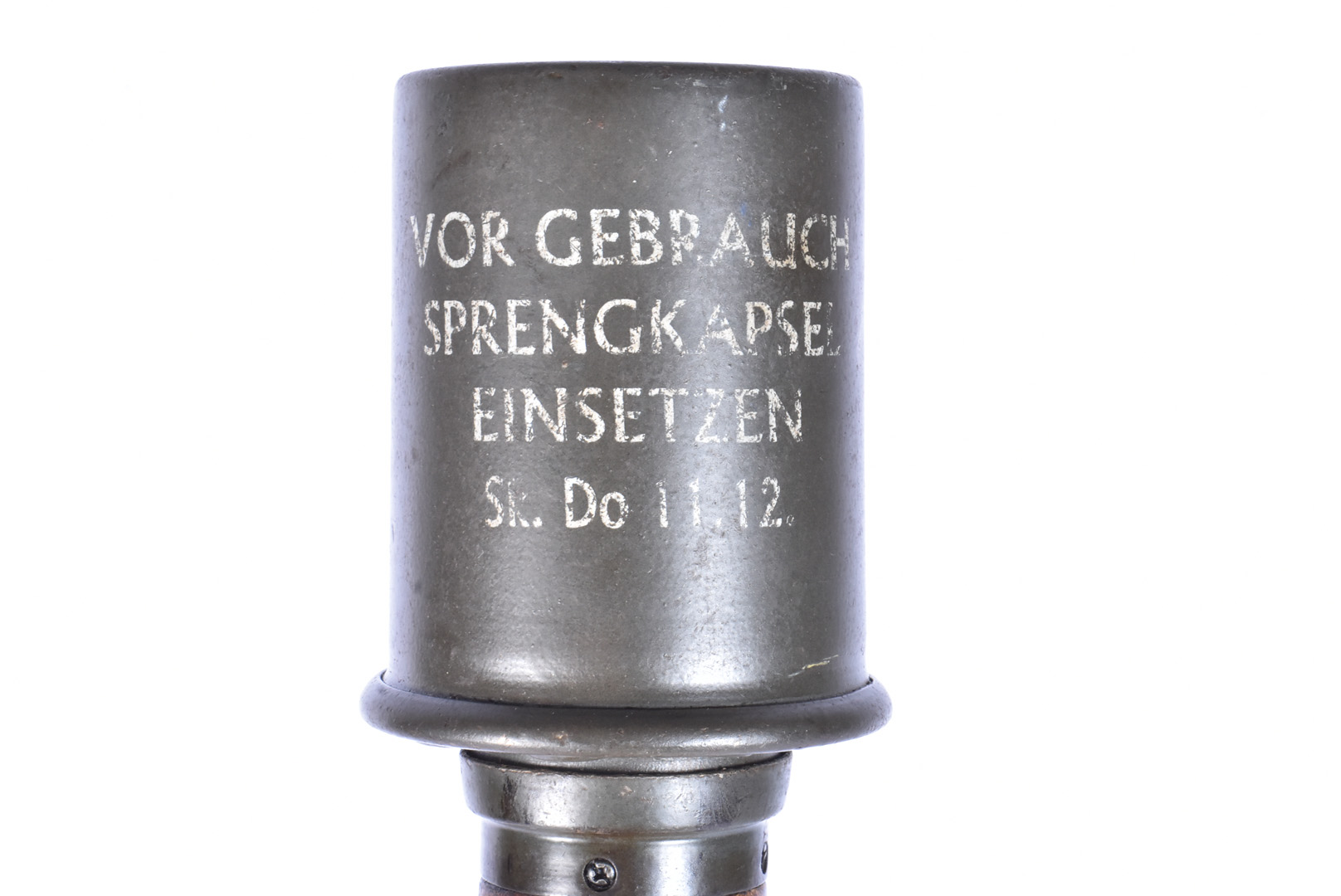 A WWII German Third Reich inert Stick Grenade, with Third Reich stamp to the top, with serial - Image 4 of 8