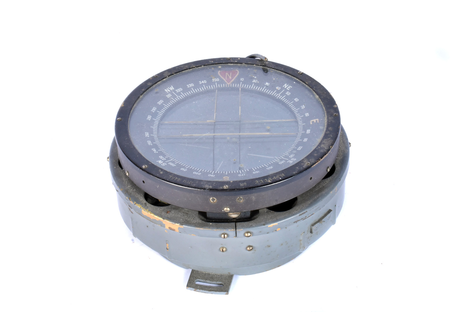 A WWII Type P10 Aviation compass, either from a Spitfire, Hurricane or Lancaster bomber, No.22264TM,